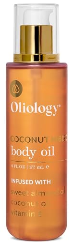 Oliology Coconut Hibiscus Body Oil – Hydrating & Nourishing Formula with Coconut Oil, Sweet Almond Oil & Vitamin E Lightweight & Fast-Absorbing 6 (Fl Oz)