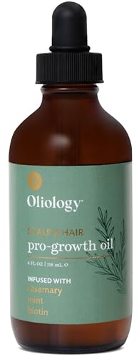 Oliology Scalp & Hair Oil – Nourishing & Strengthening Formula with Rosemary Mint & Biotin Lightweight & Non-Greasy Adds Shine & Hydration 4 (Fl Oz)